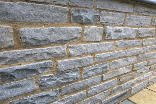 Garden Stone Walling - Using Natural Stone Over Factory Blocks
