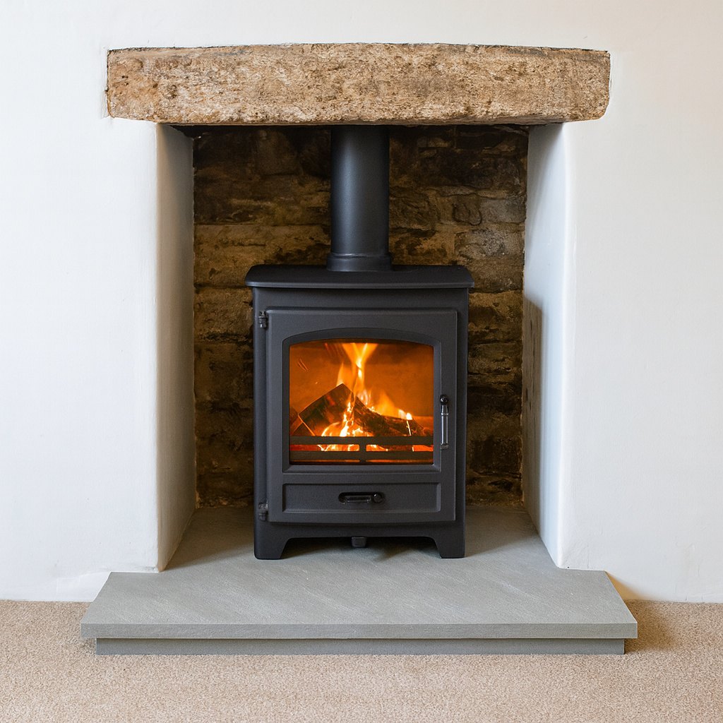Grey Sandstone Riven Hearth – Cut to Size and Shape