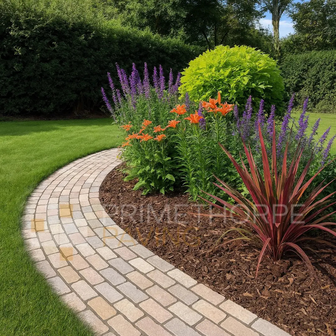 Raj Green Sandstone Cobble Setts - 200x100mm