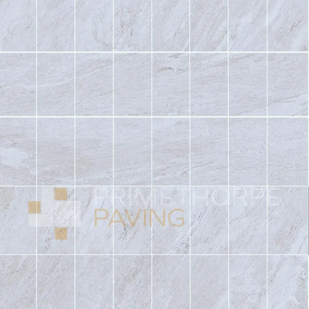 Rock White Porcelain Cobble Setts - 200x100mm