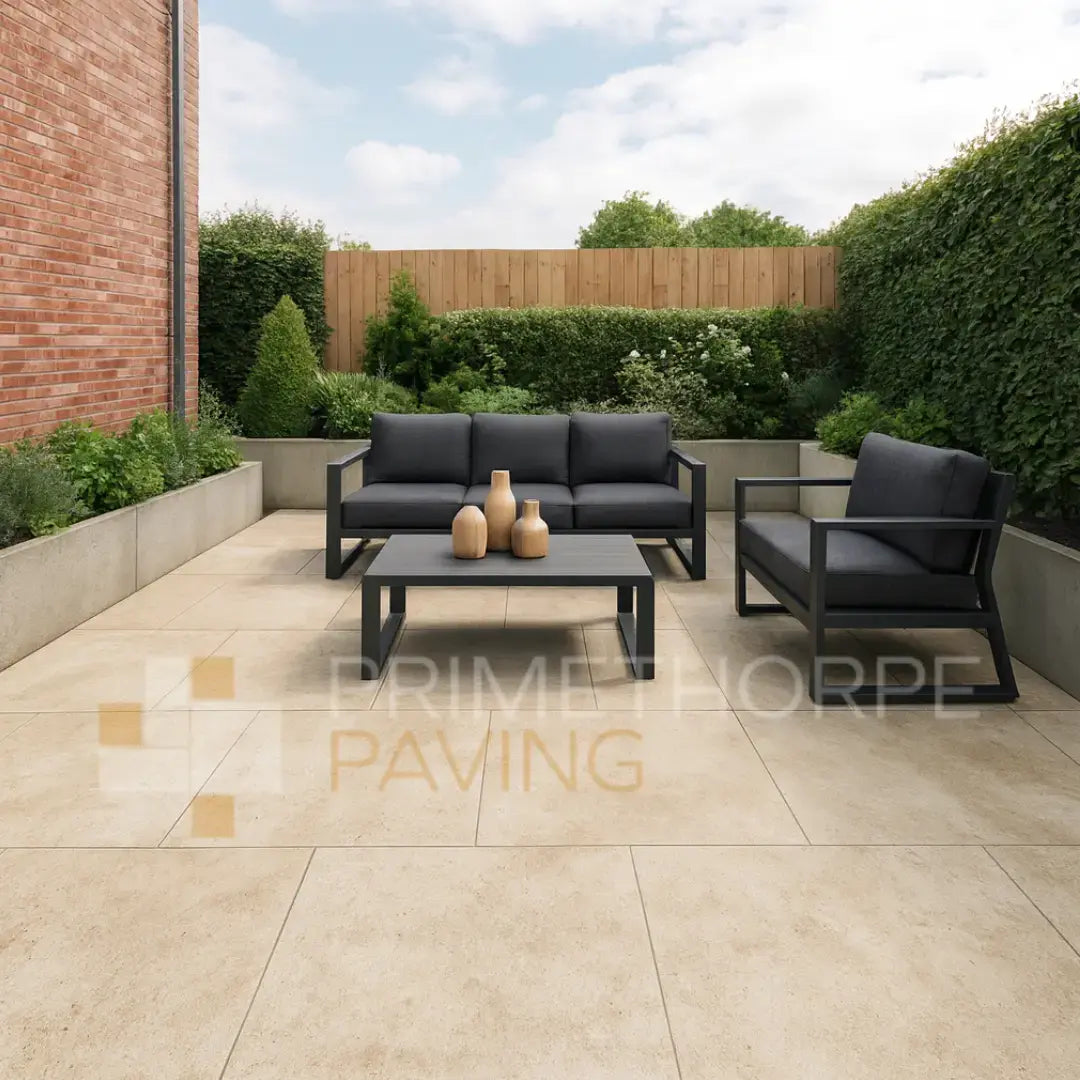 Colosseo Beige Porcelain Paving - 900 x 900