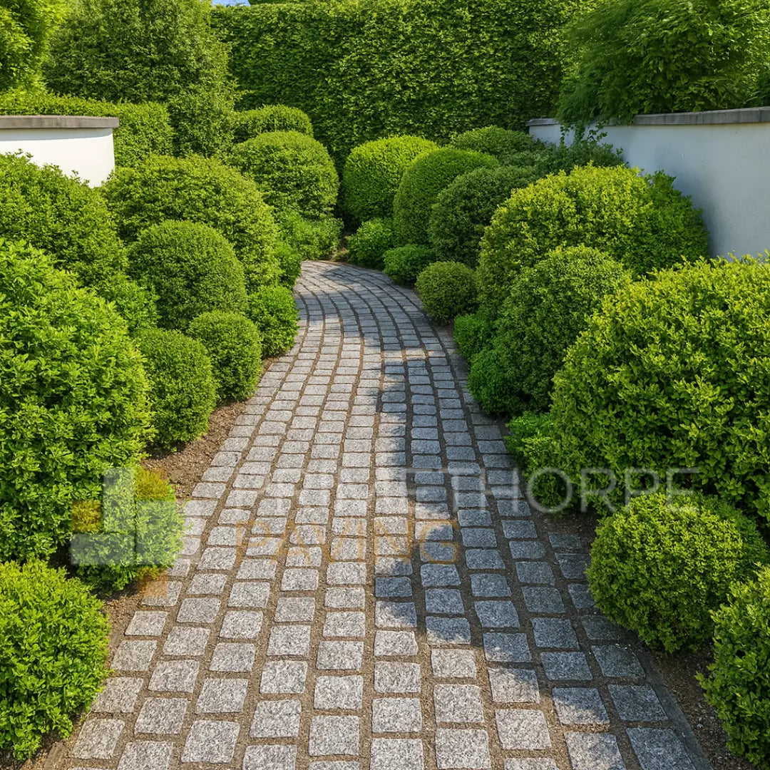 Silver Grey Granite Cobble Setts - 100x100mm