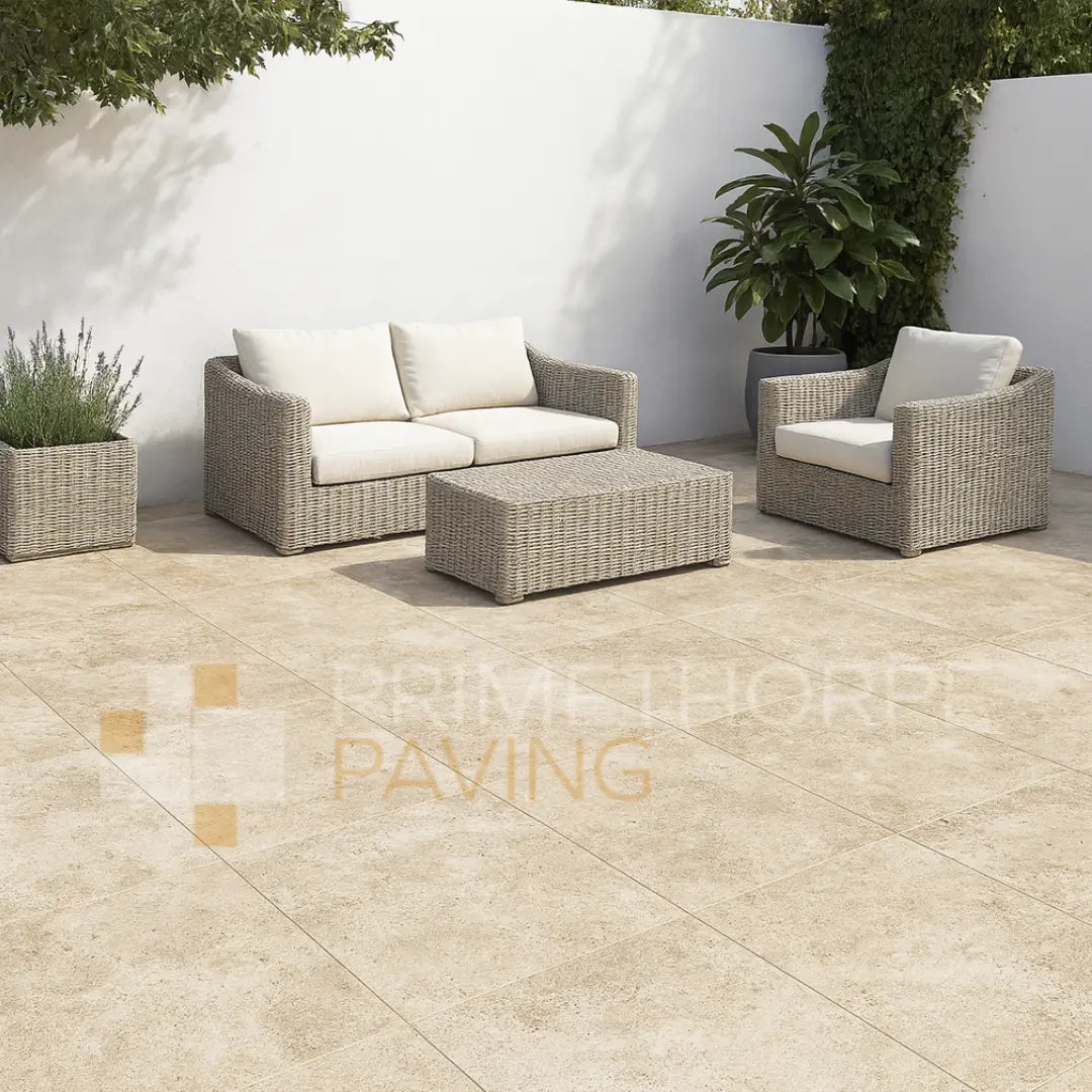 Colosseo Cream Porcelain Paving - 900 x 900