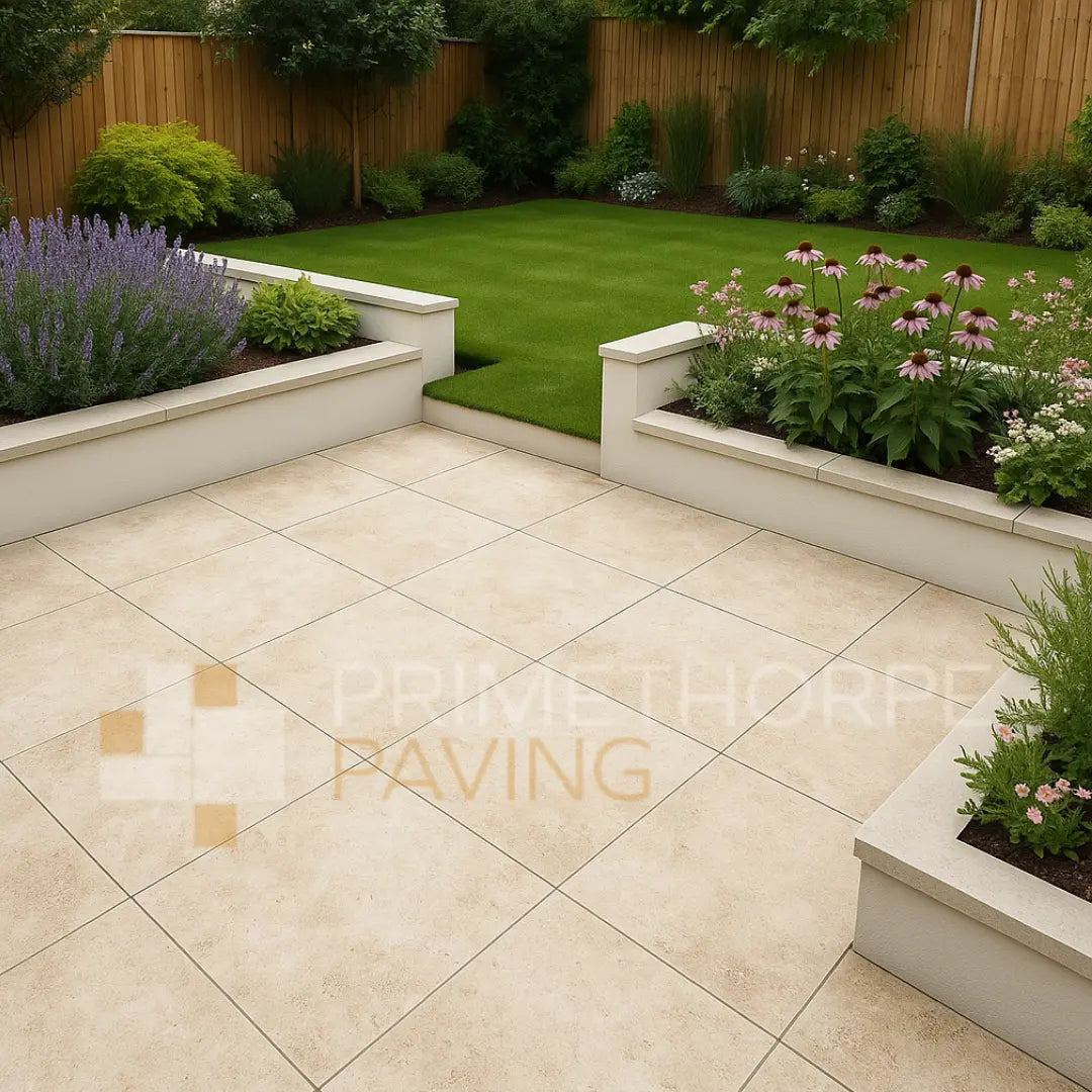 Colosseo Cream Porcelain Paving - 900 x 900