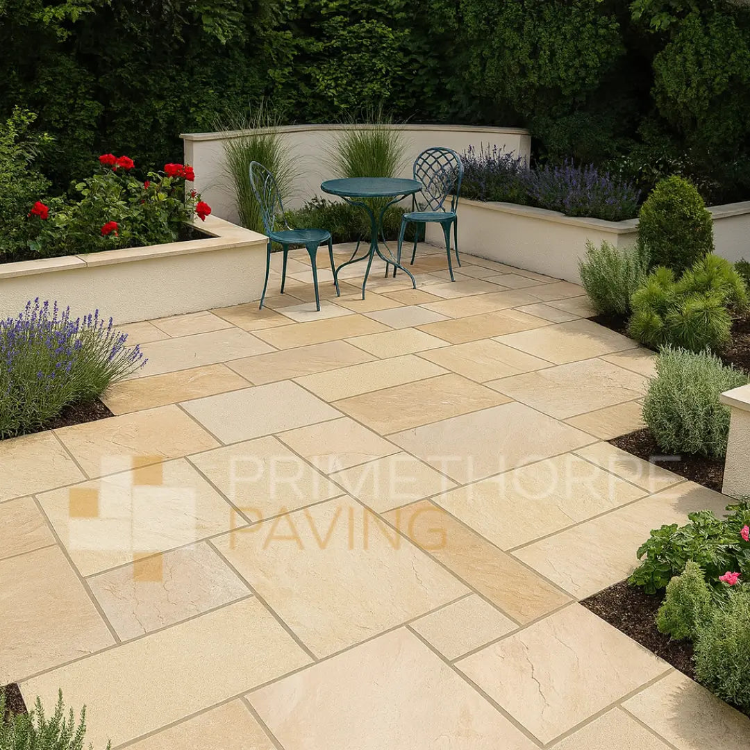 Fossil Mint Indian Sandstone Paving