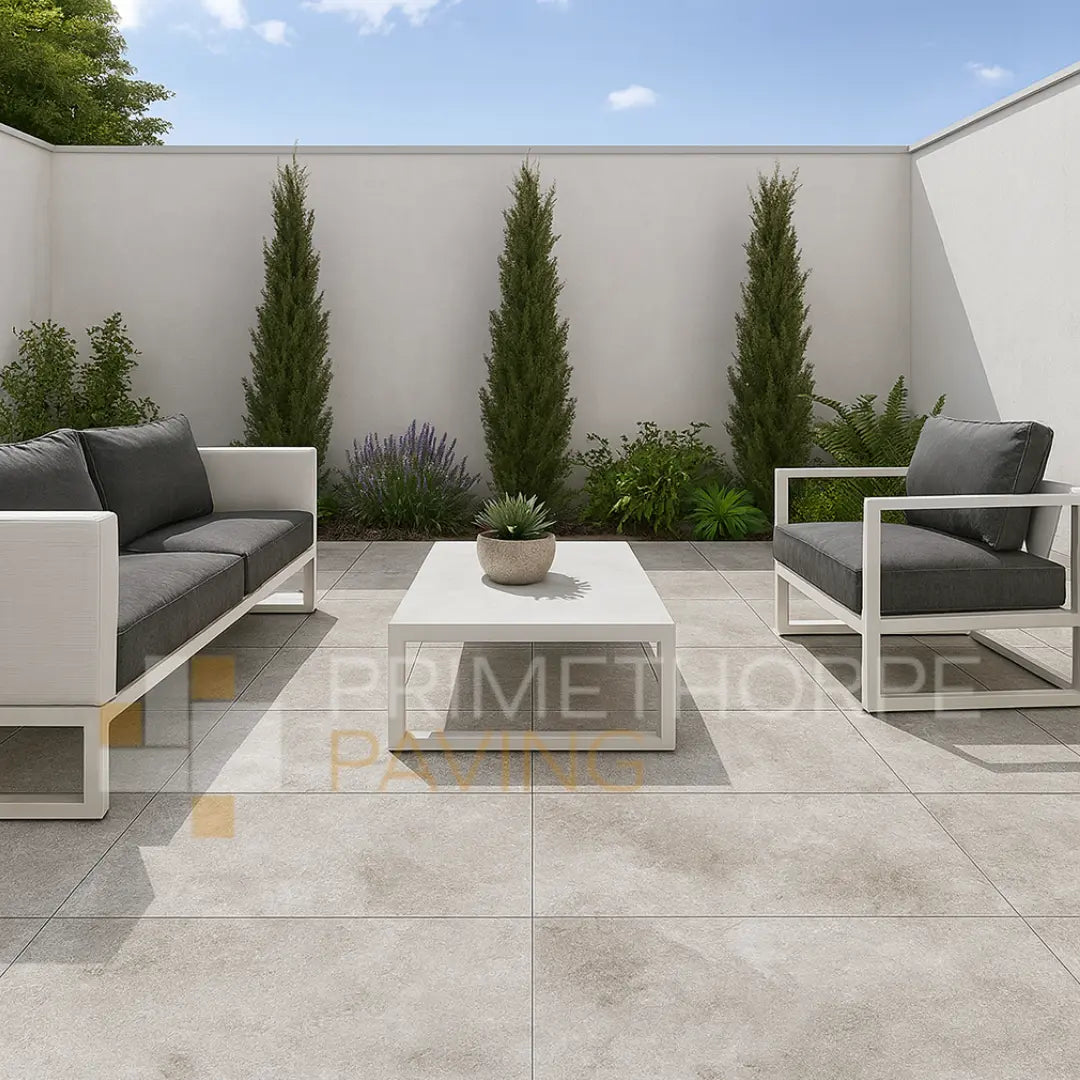 Colosseo Grey Porcelain Paving - 900 x 900