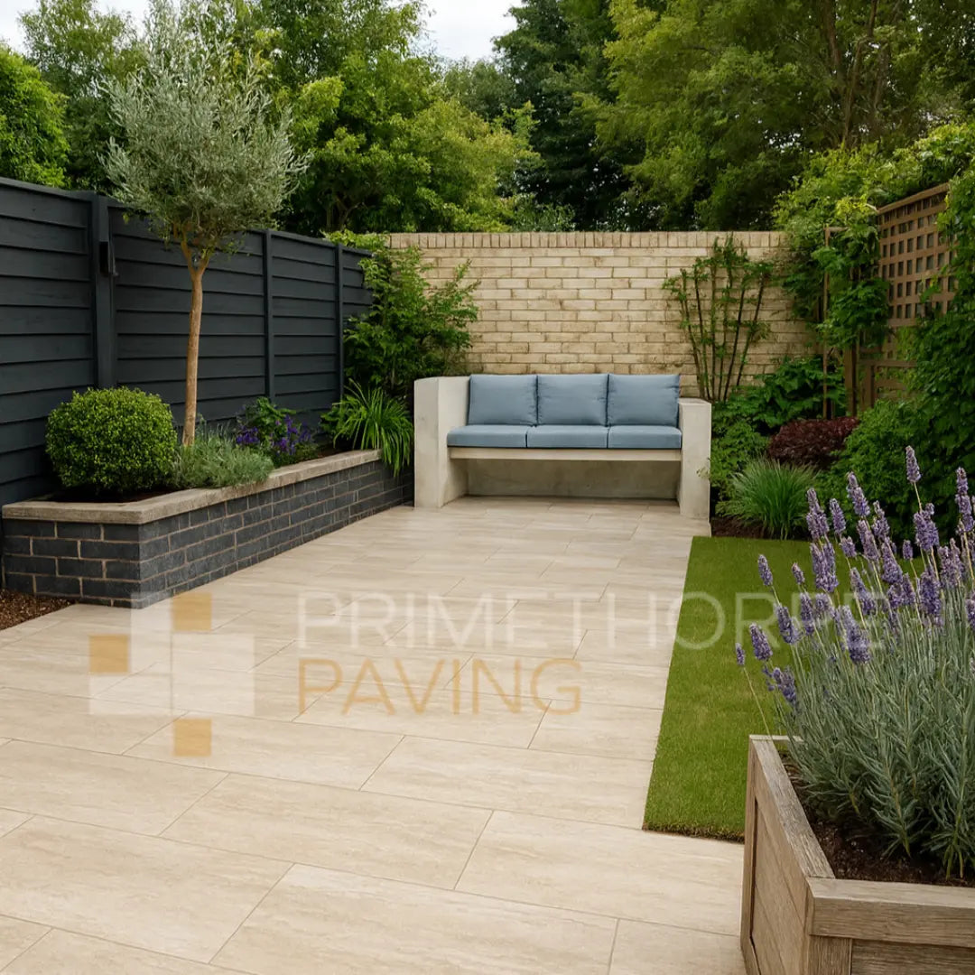 Dolomia Beige Porcelain Paving - 1200 x 600