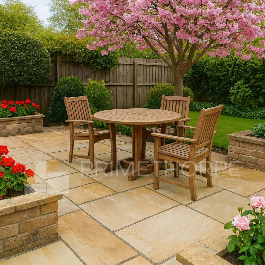 Fossil Mint Indian Sandstone Paving