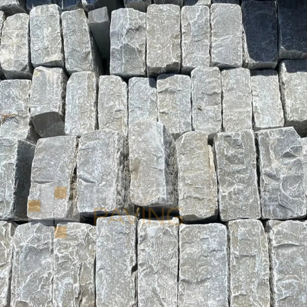 Yellow Limestone Cobble Setts - 100x100mm