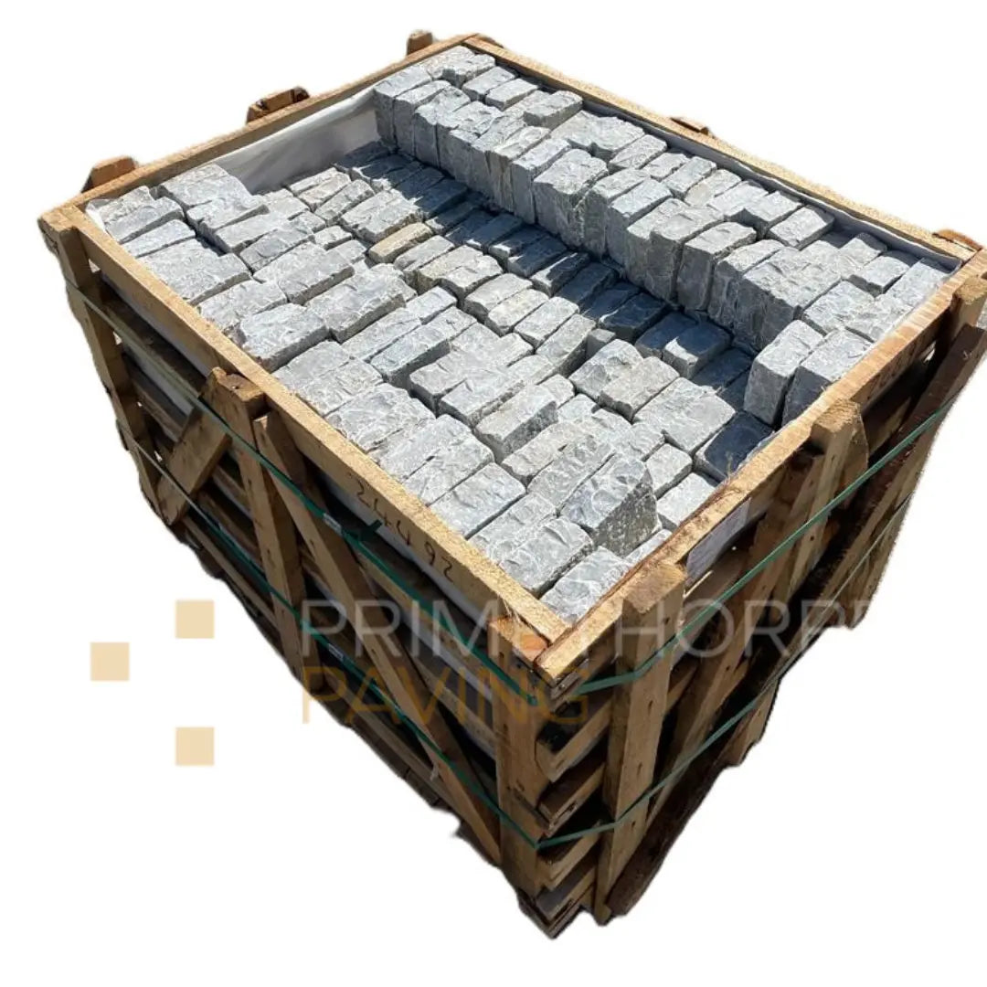 Yellow Limestone Cobble Setts - 100x100mm