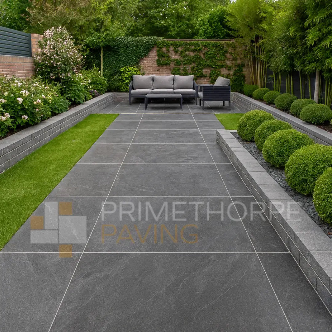 Frame Anthracite Porcelain Paving - 1200 x 600