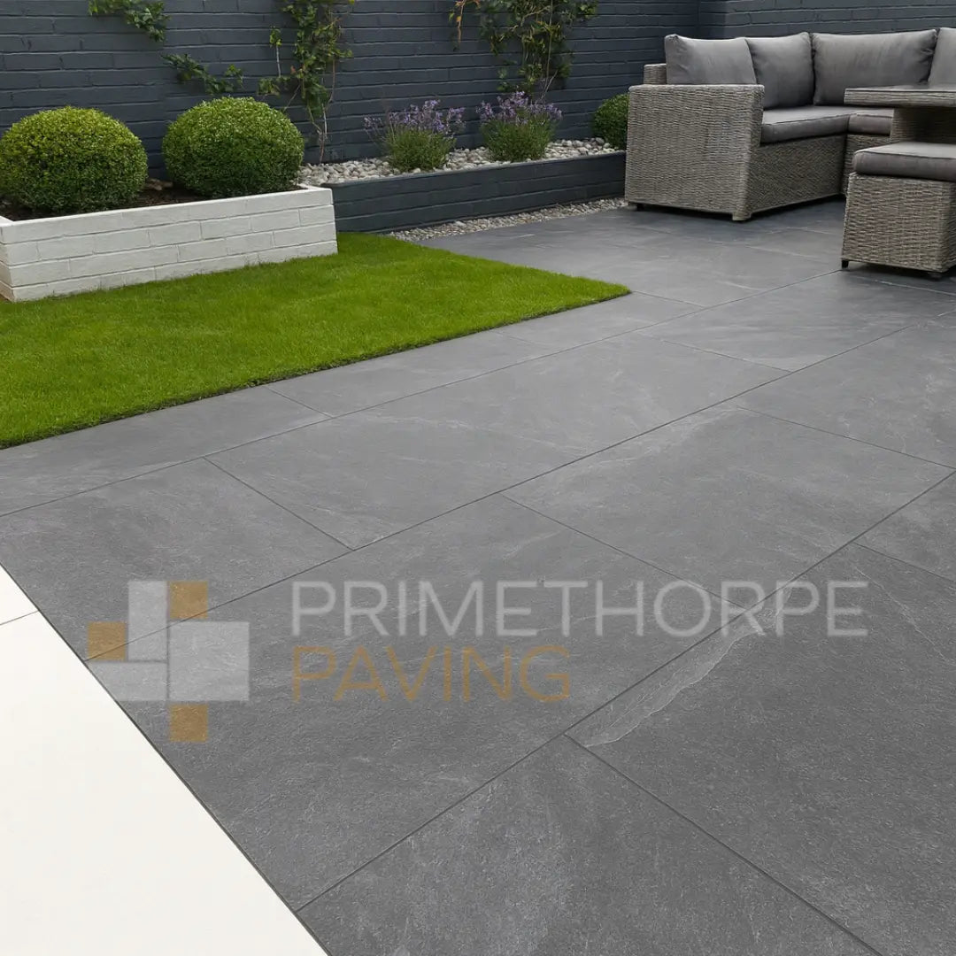 Frame Anthracite Porcelain Paving - 1200 x 600