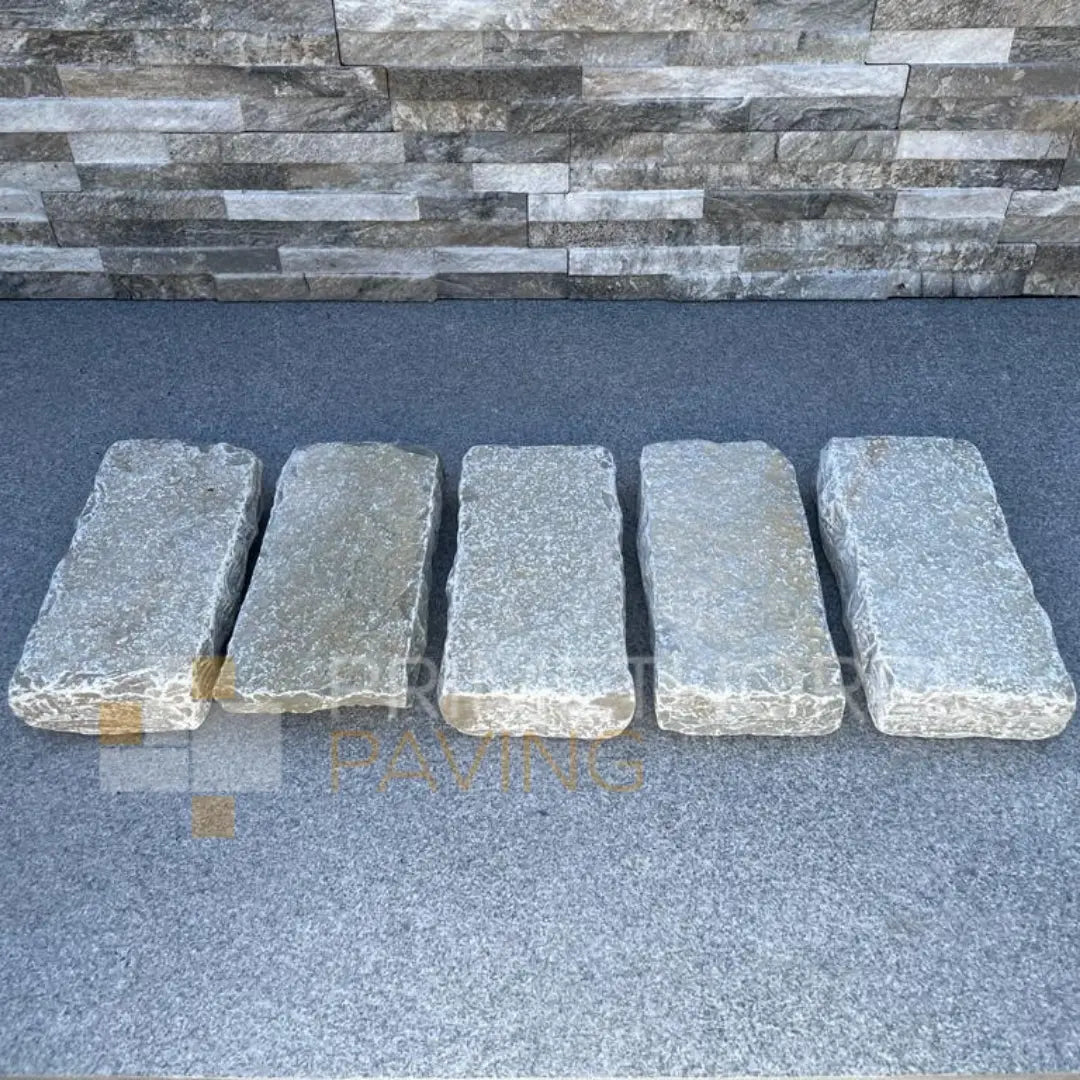 Yellow Limestone Cobble Setts - 200x100mm