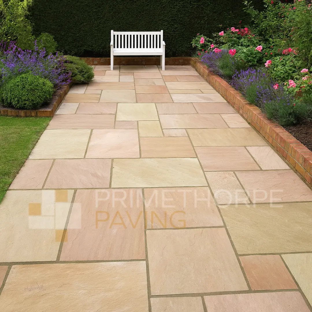 Fossil Mint Indian Sandstone Paving