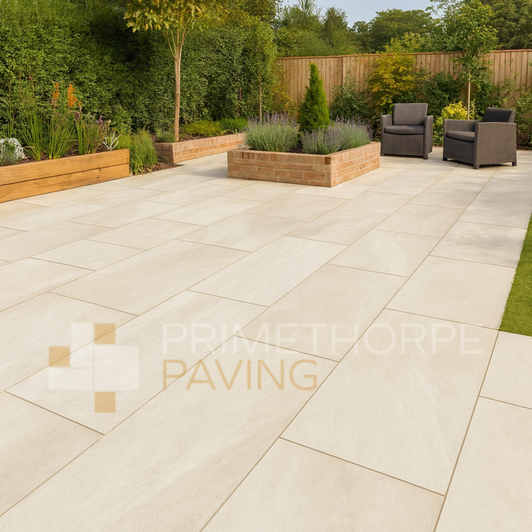 Frame Beige Porcelain Paving - 1200 x 600