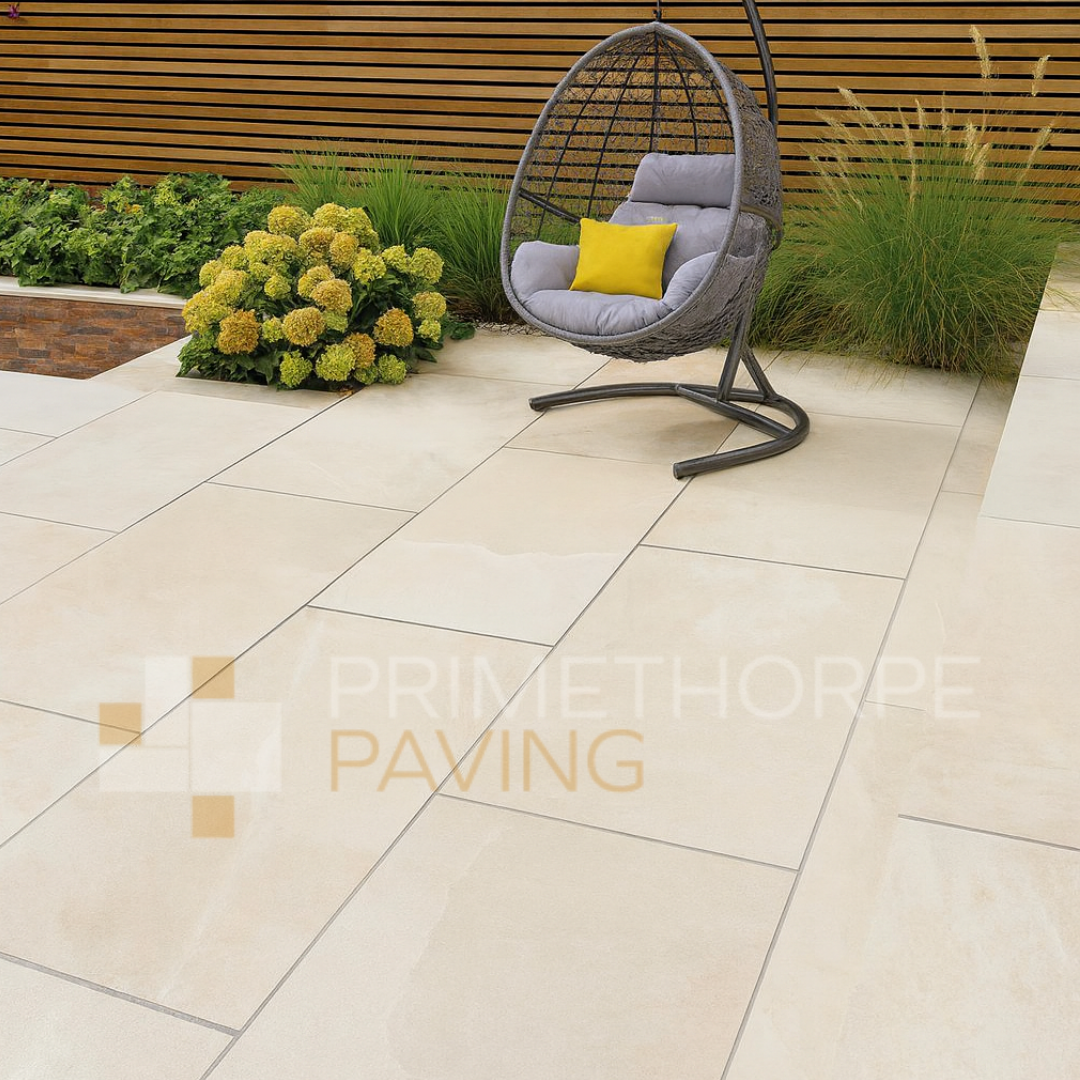 Frame Beige Porcelain Paving - 1200 x 600