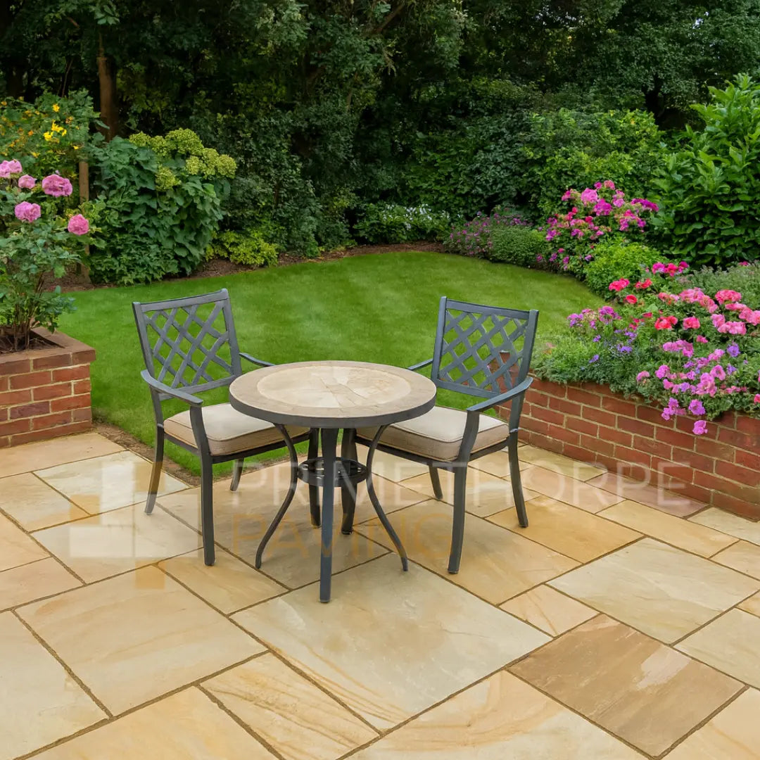 Fossil Mint Indian Sandstone Paving