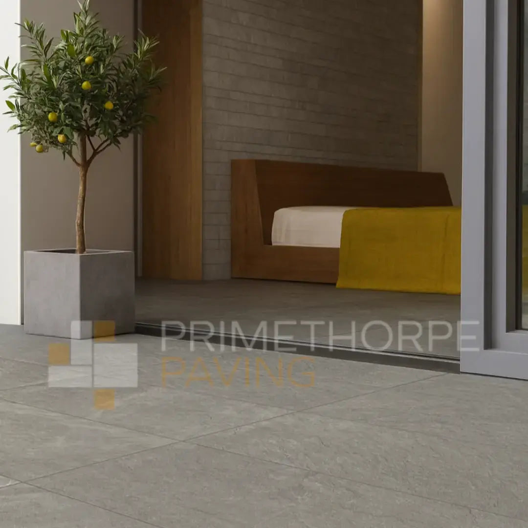 Frame Mid Grey Porcelain Paving - 1200 x 600