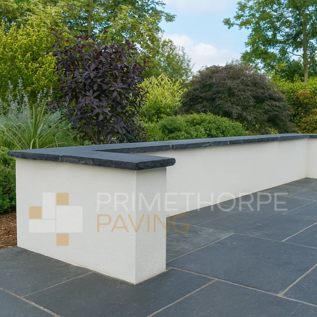 Kota Black Limestone - Rustic Dressed Coping Stones