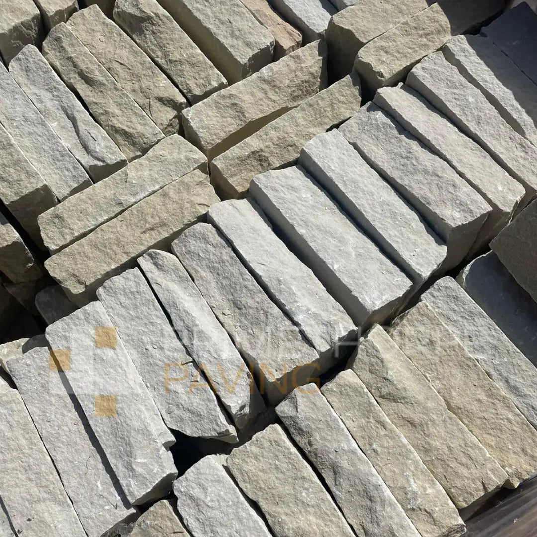 Fossil Mint Sandstone Cobble Setts - 200x100mm