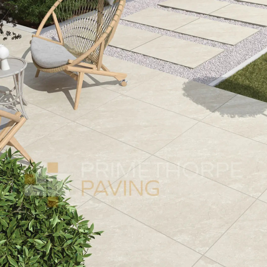 Quartz White Porcelain Paving - 900 x 600