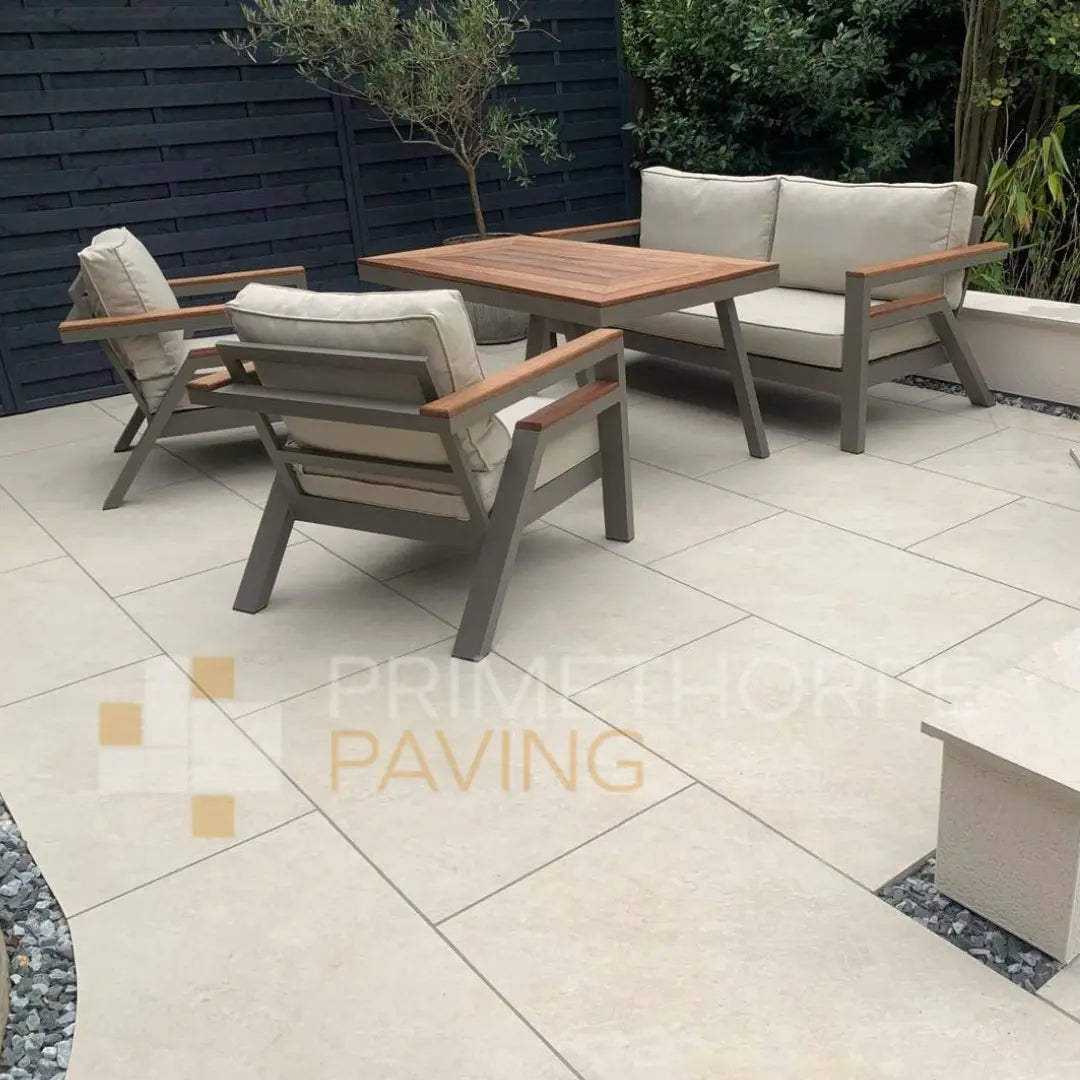 Quartz White Porcelain Paving - 900 x 600