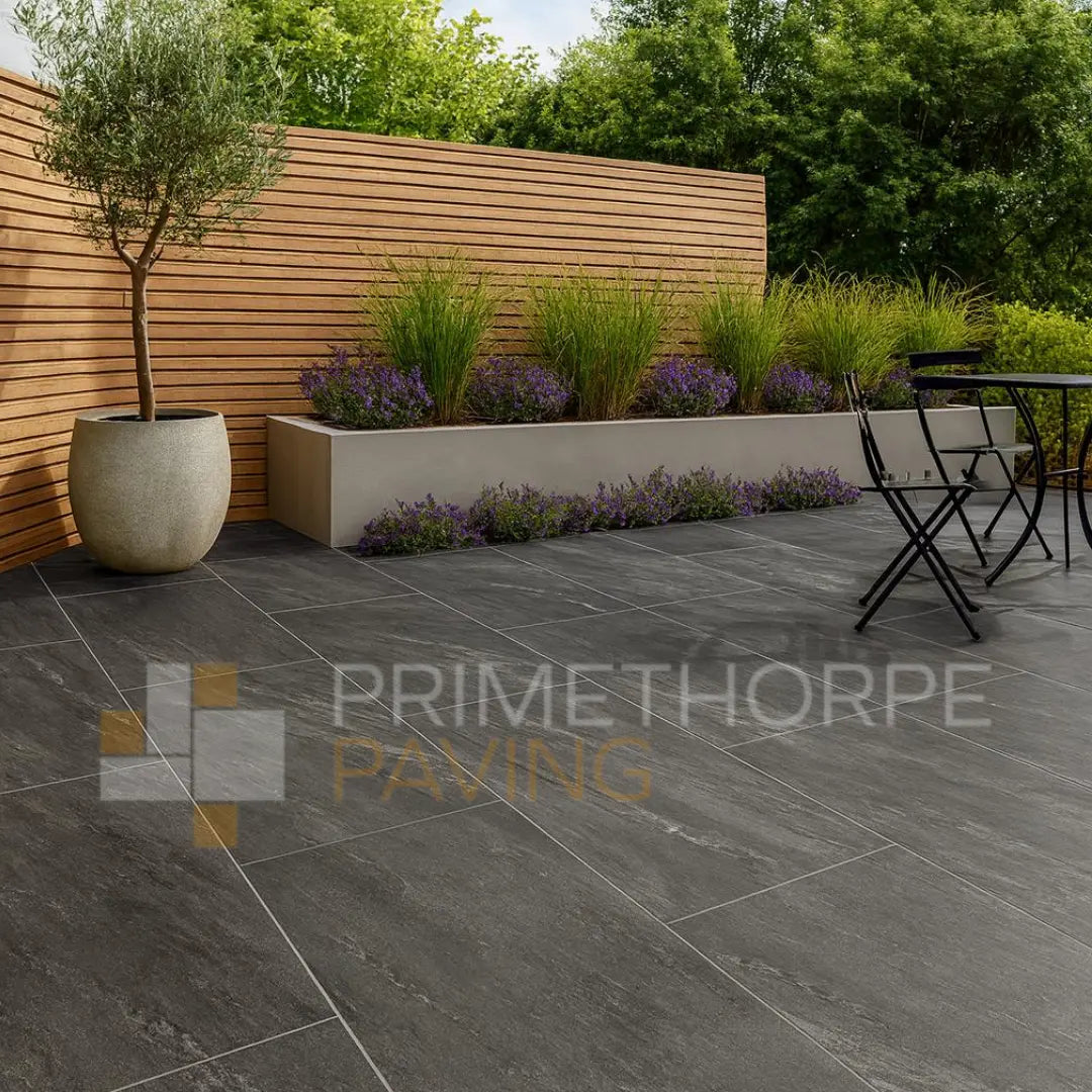 Rock Black Porcelain Paving - 1000 x 500