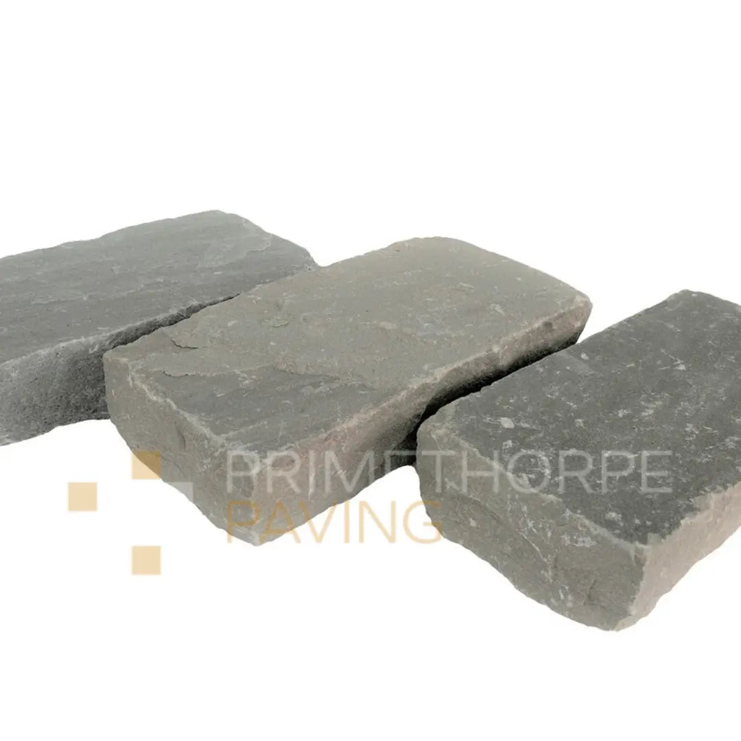 Kandla Grey Sandstone Cobble Setts - 200x100mm
