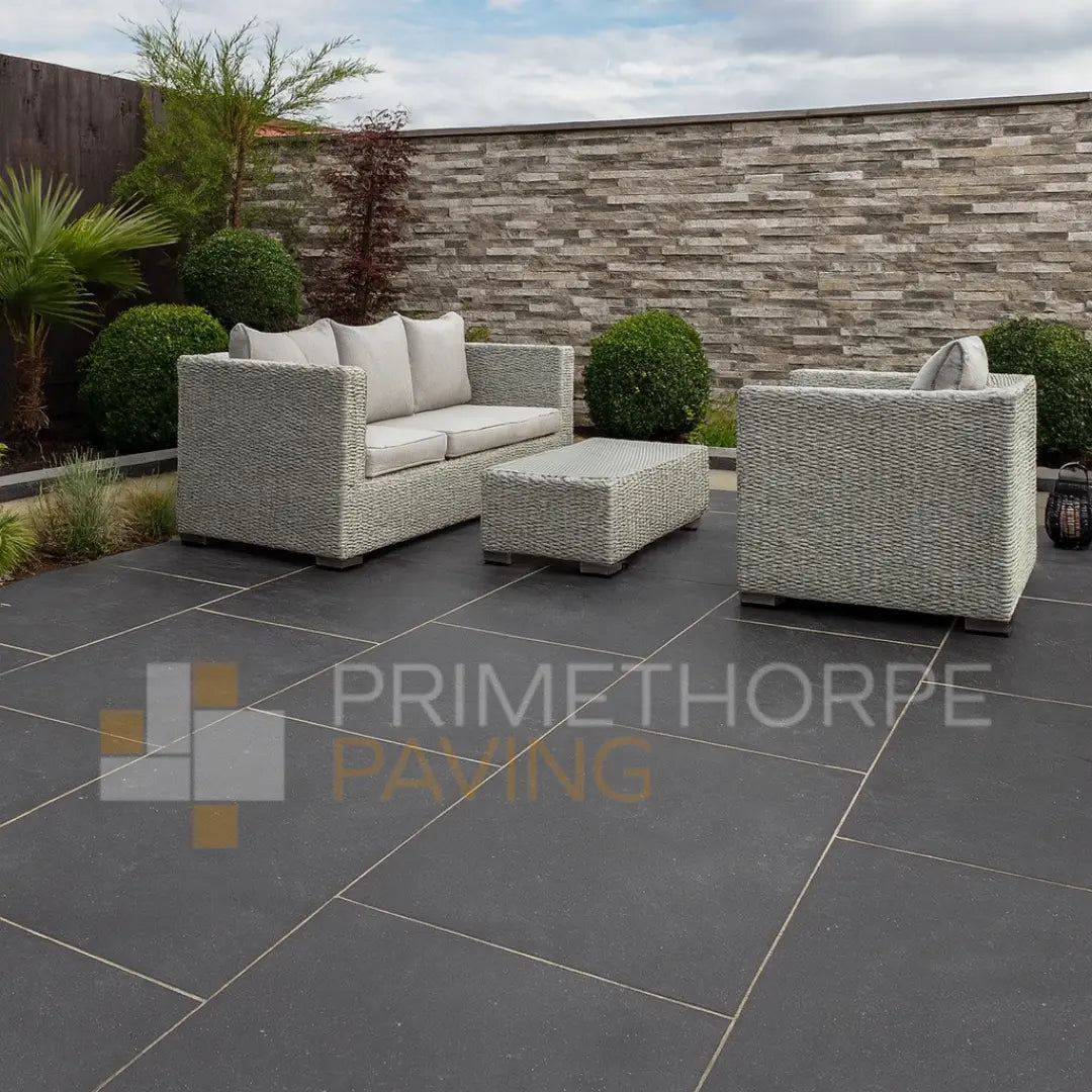 Kota Black Limestone Paving