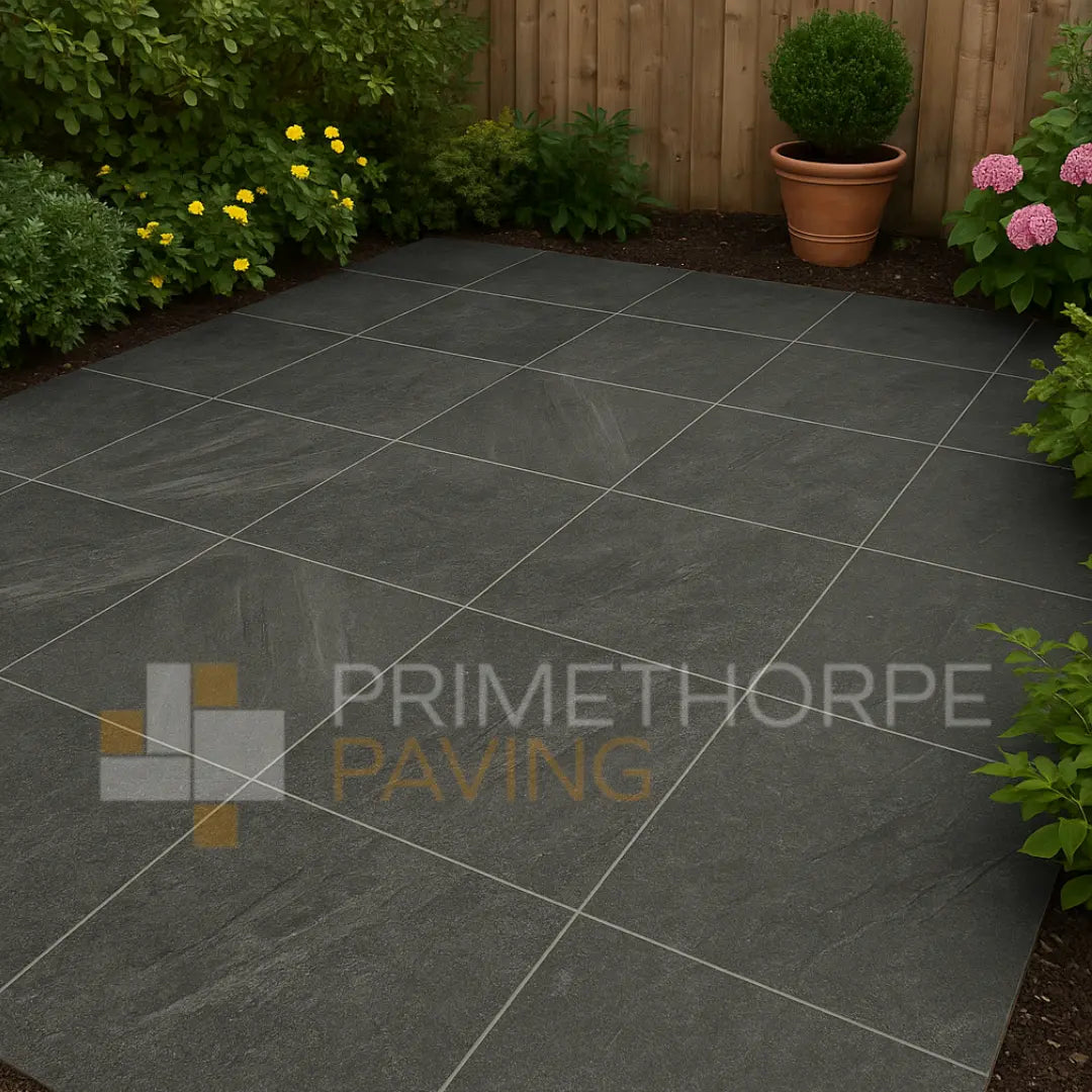 Stone Anthracite Porcelain Paving - 600 x 600
