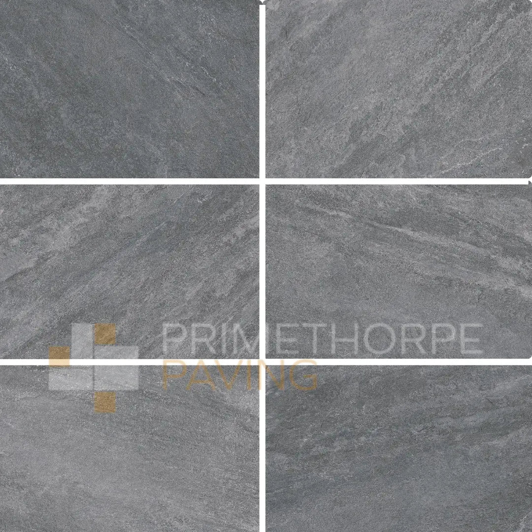 Vesuvio Black Porcelain Paving - 900 x 600