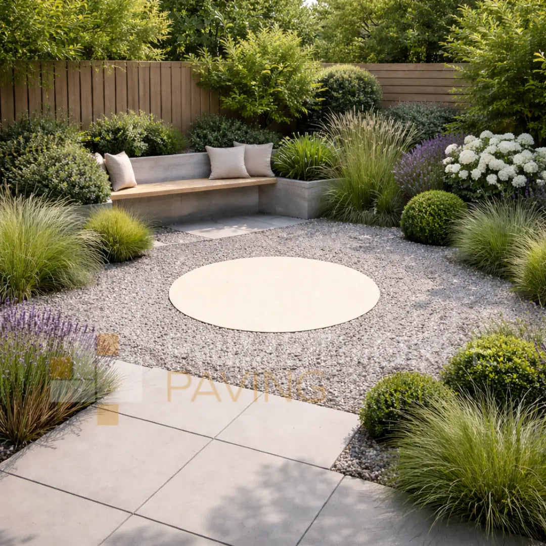 Portland Ice - Porcelain Paving Circle