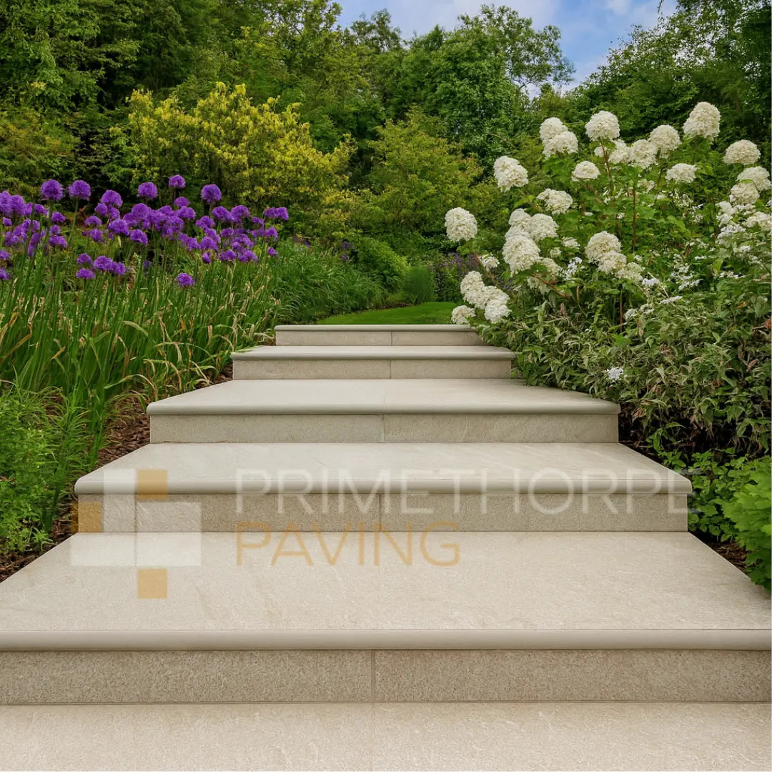 Cathedral Beige - Porcelain Bullnosed Steps