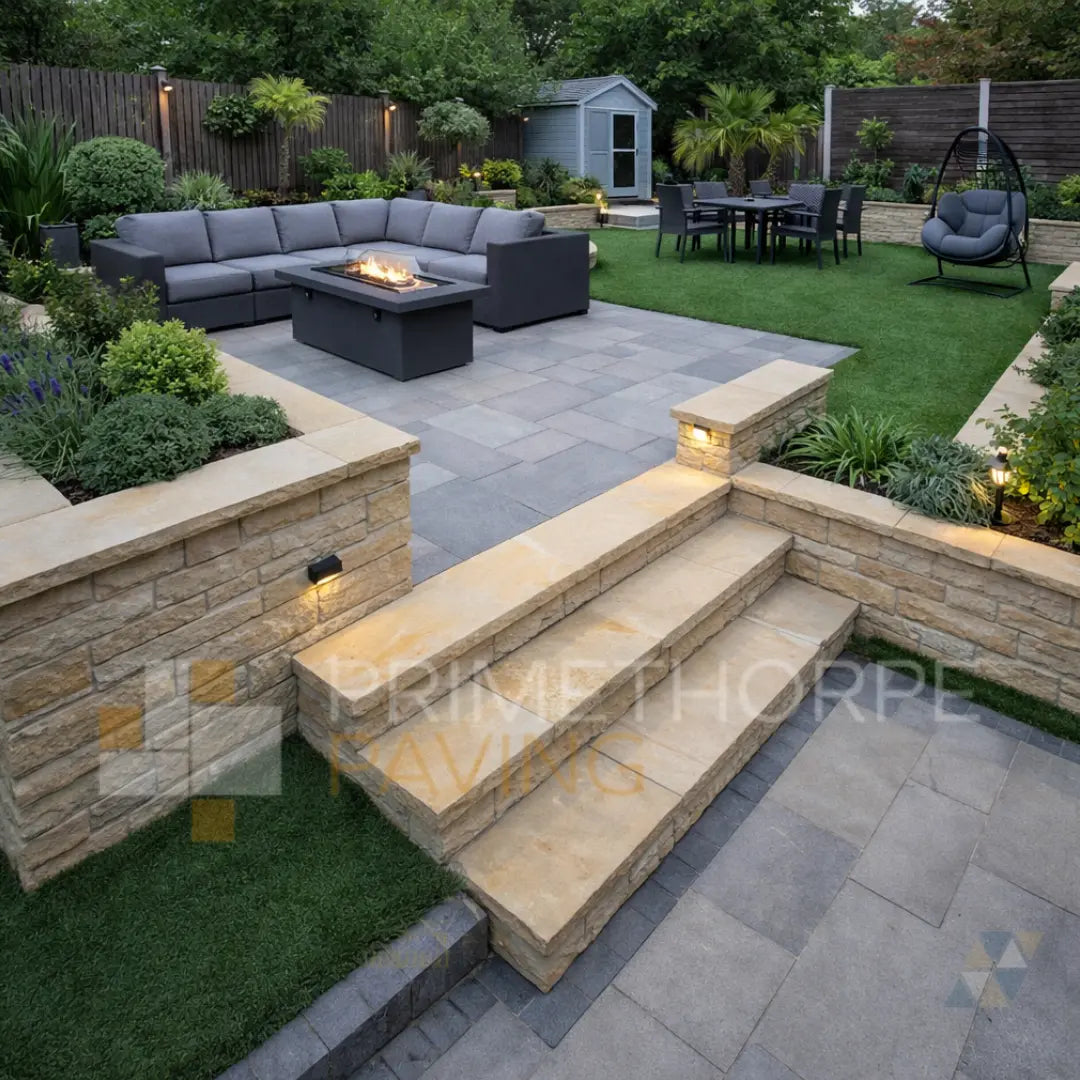 Fossil Mint Sandstone - Rustic Dressed Coping Stones