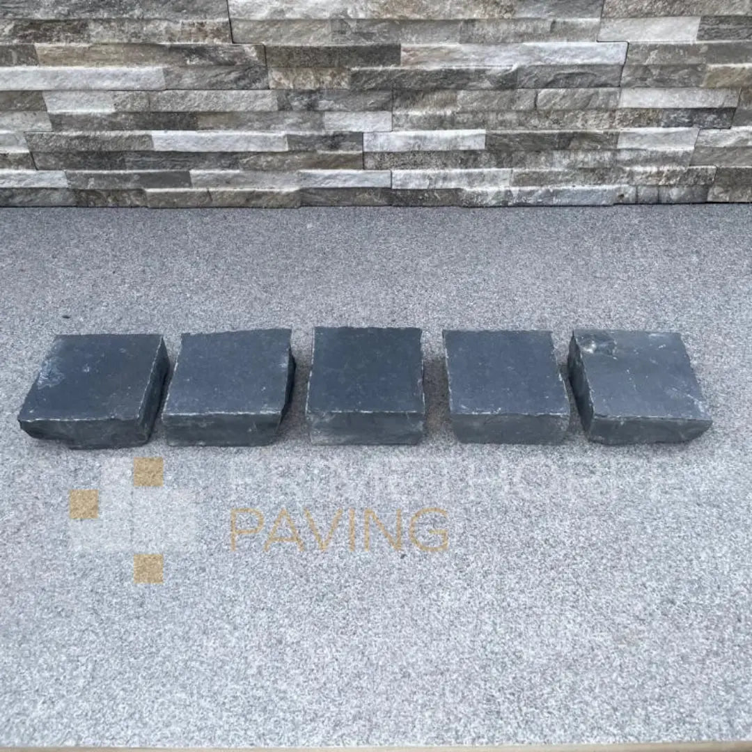 Kota Black Limestone Cobble Setts - 100x100mm