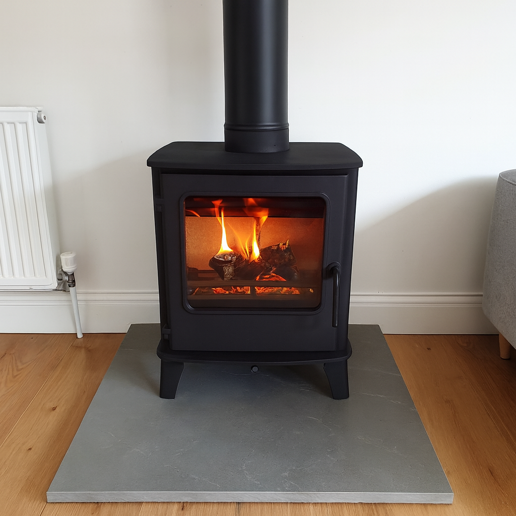 Riven Grey Slate Hearth – Standard Rectangle Cut to Size