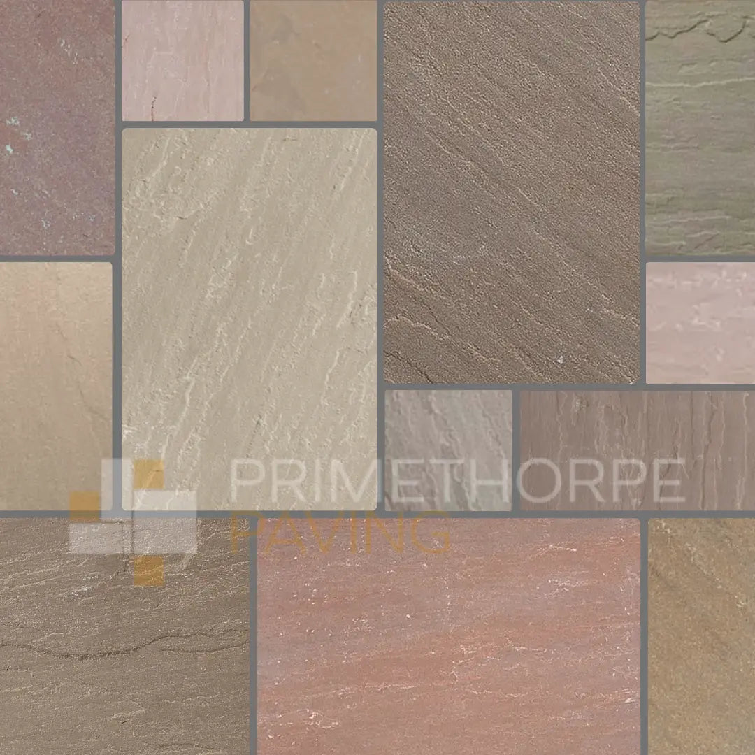 Autumn Brown Indian Sandstone Paving