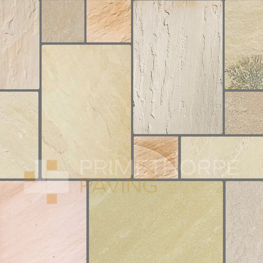 Fossil Mint Indian Sandstone Paving