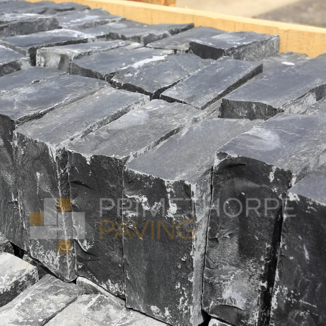 Kota Black Limestone Cobble Setts - 100x100mm