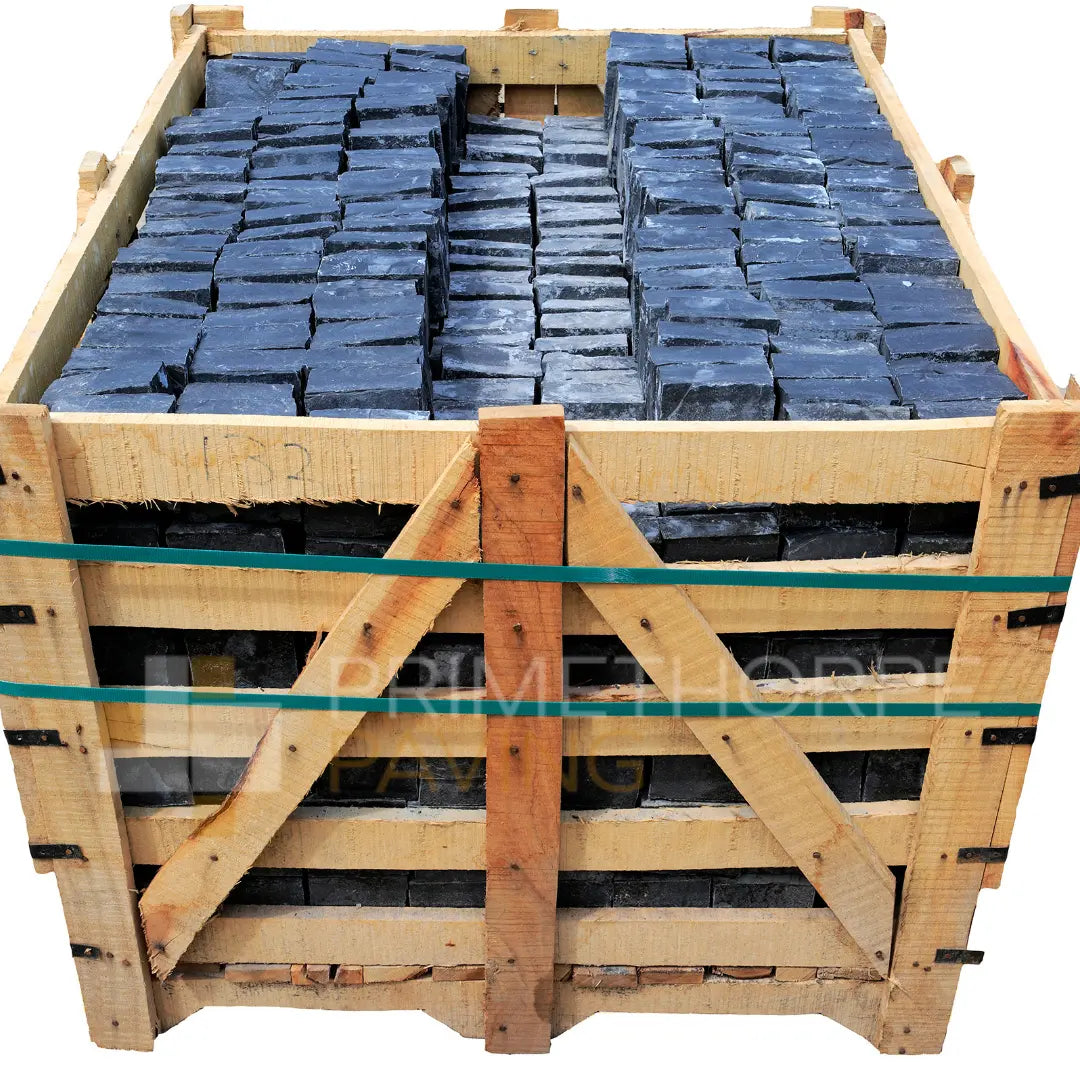 Kota Black Limestone Cobble Setts - 100x100mm