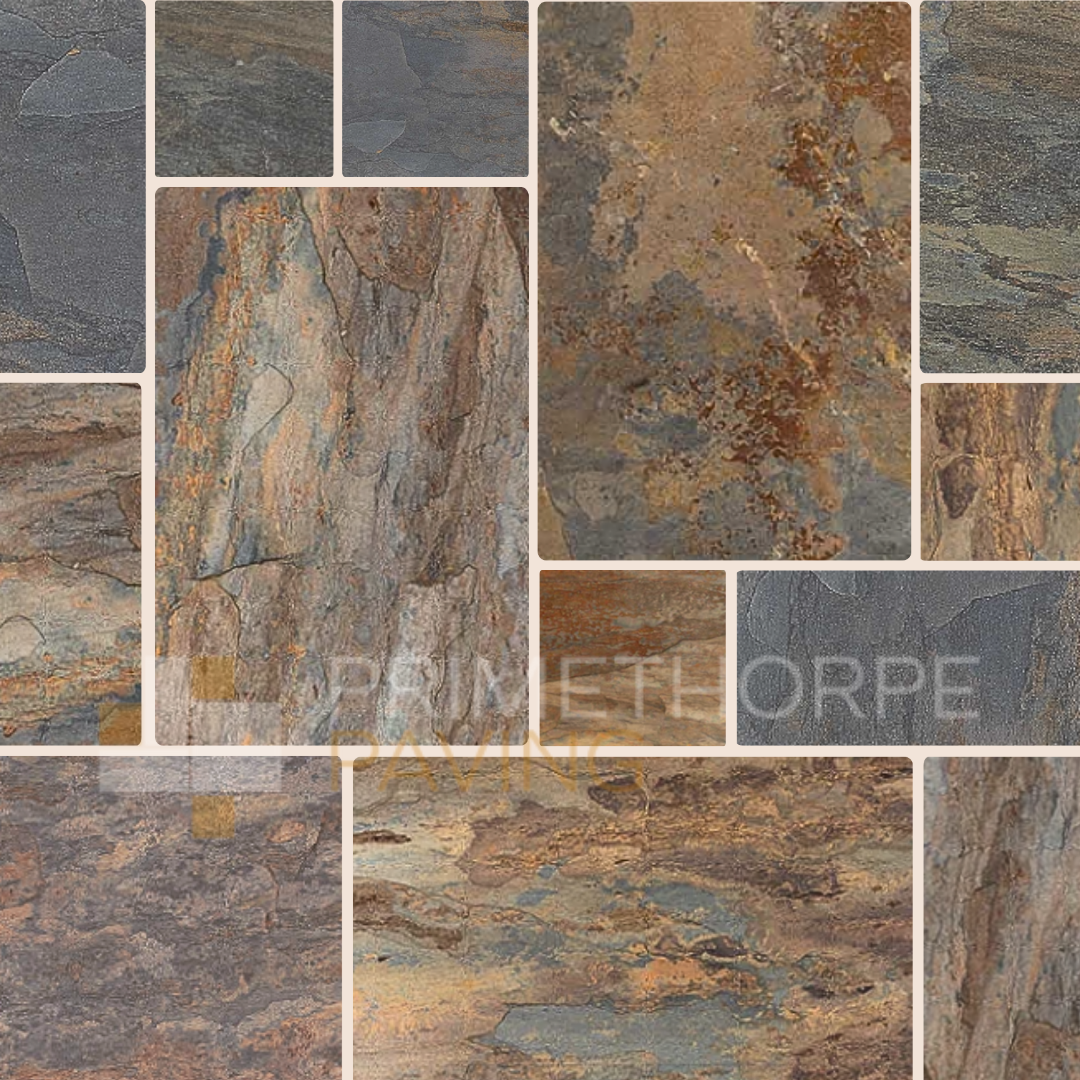 Rustic Vijaya Copper Slate Paving