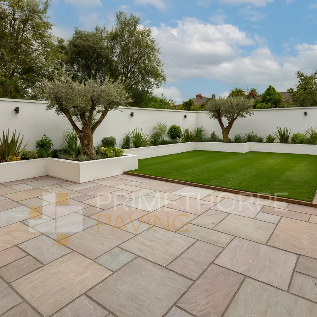 Autumn Brown Indian Sandstone Paving