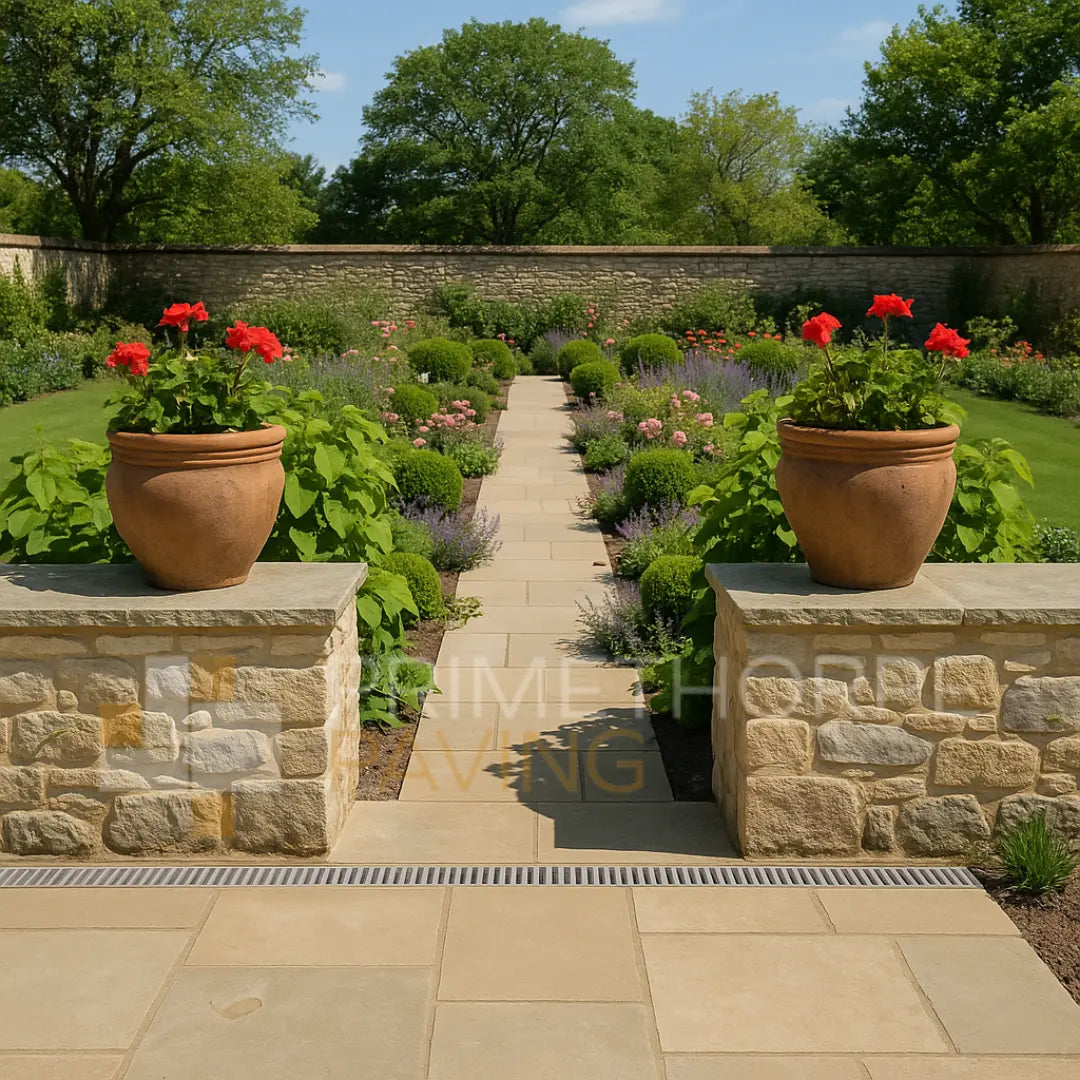 Raj Green Sandstone - Rustic Dressed Coping Stones
