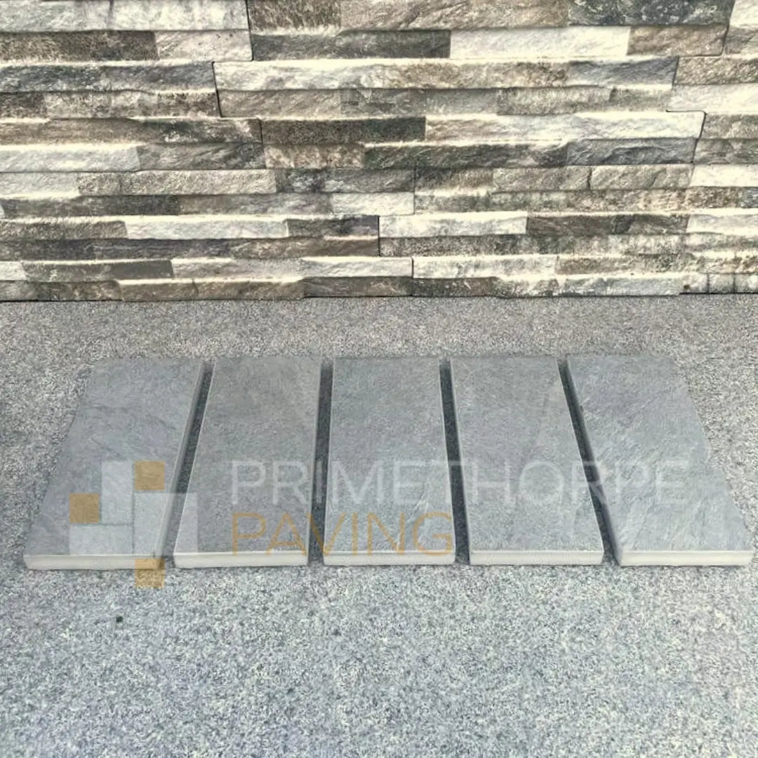 Masso Grey Porcelain Cobble Setts - 200x100mm