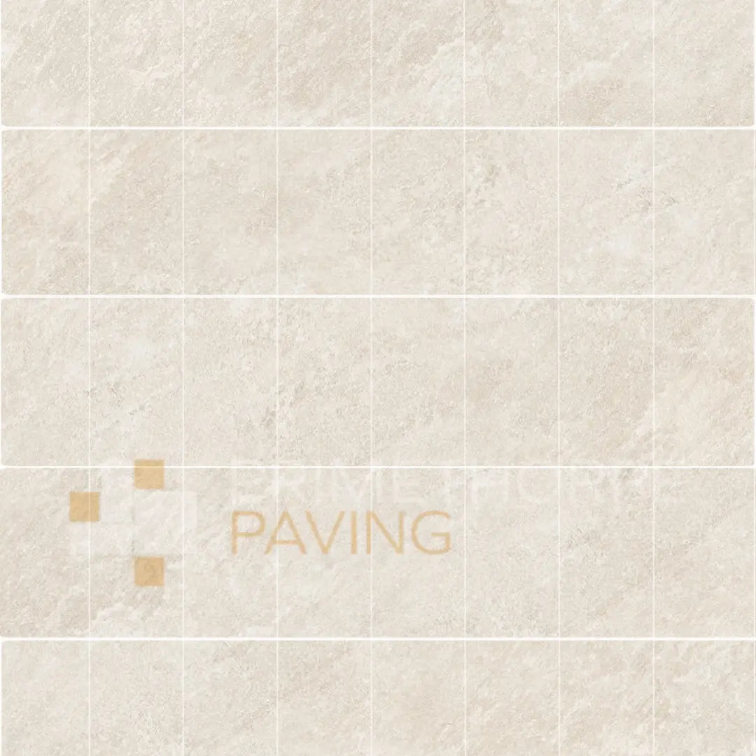 Quartz White Porcelain Cobble Setts – 200x100mm
