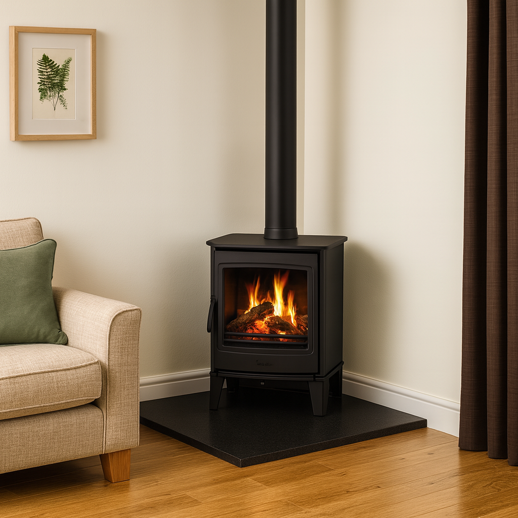 Honed Black Granite Hearth – Bespoke Cut to Size & All Shapes