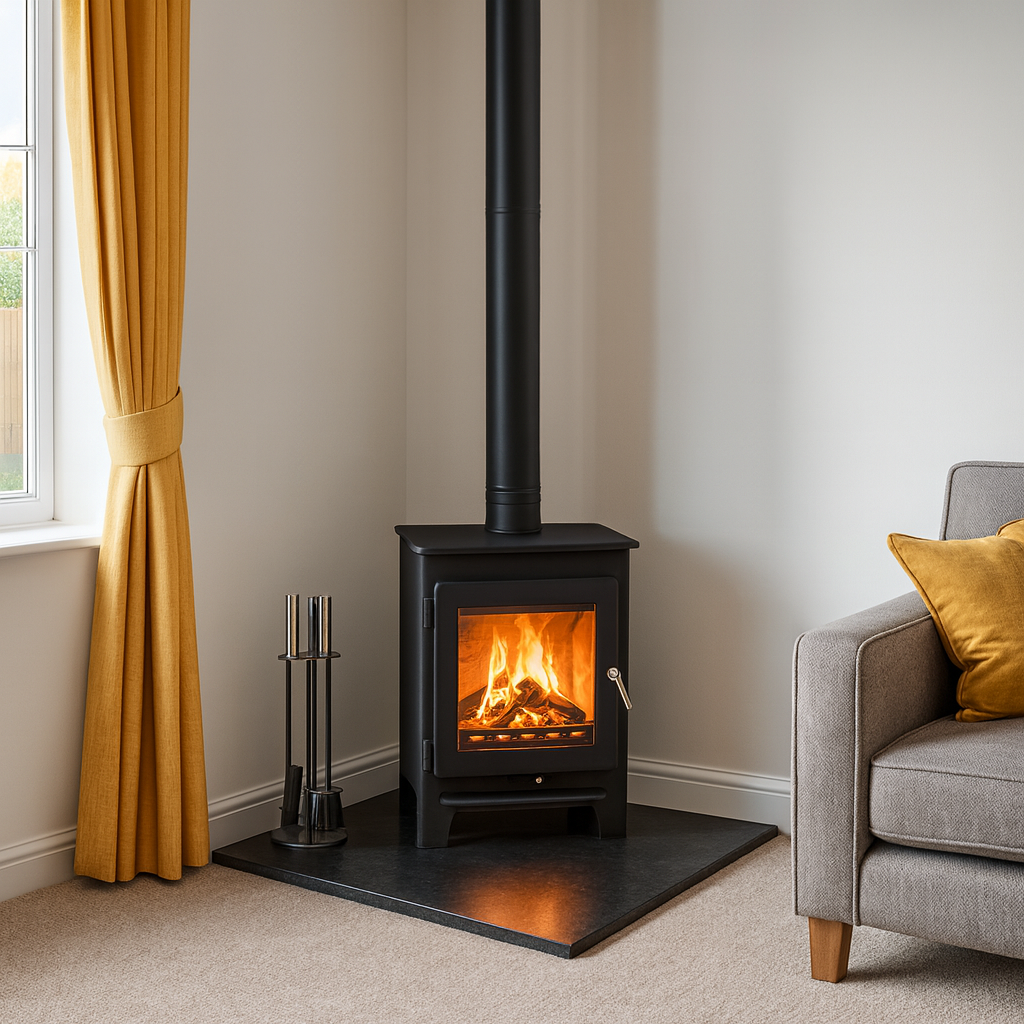 Honed Black Granite Hearth – Bespoke Cut to Size & All Shapes