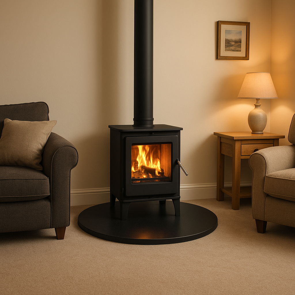 Black Honed Granite Hearth – Cut to Size and Shape