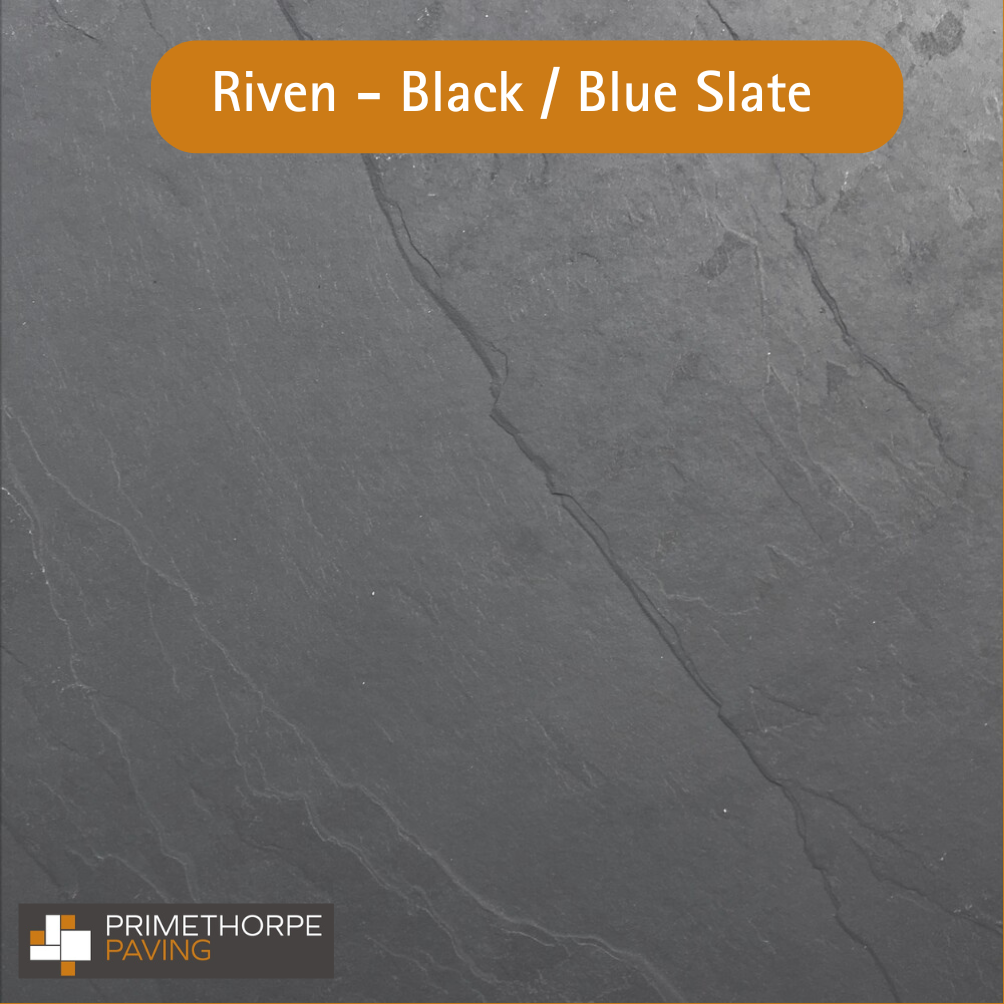 Black Riven Slate Hearth – Cut to Size and Shape