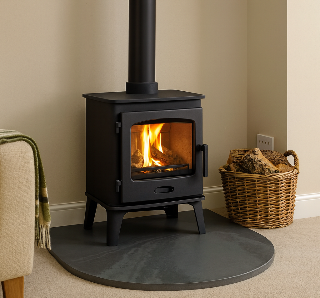 Honed Black Slate Hearth – Bespoke Cut to Size & All Shapes